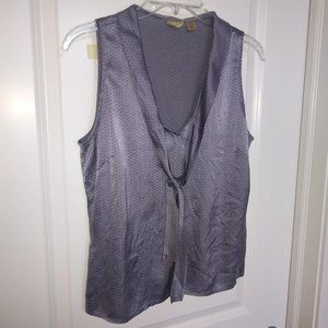 Caslon Silk Top Grey w/Purple Zigzag Size L